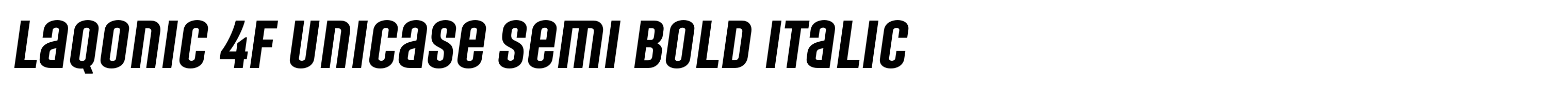 Laqonic 4F Unicase Semi Bold Italic